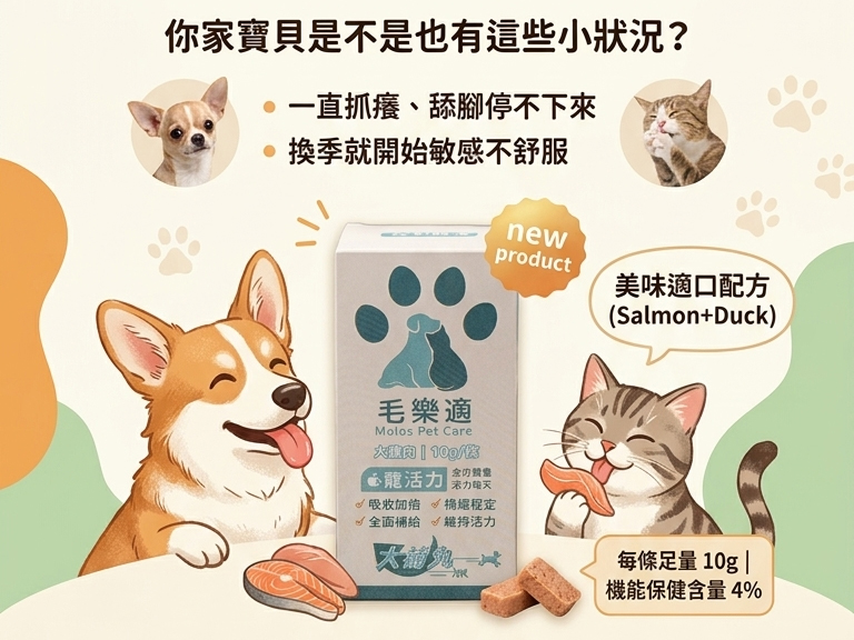 全效活力錠正式上市！一錠補足毛孩每日所需